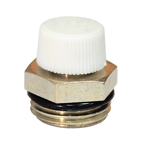 Кран Маевского ручной латунный Ду-20 (3/4") Ру-10 НР (НАР) с колпачком Ogint в Кемерово