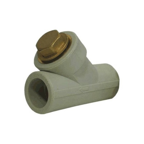 Фильтр PP-R сетчатый серый Дн 40 45гр внутренняя пайка VALFEX в Кемерово