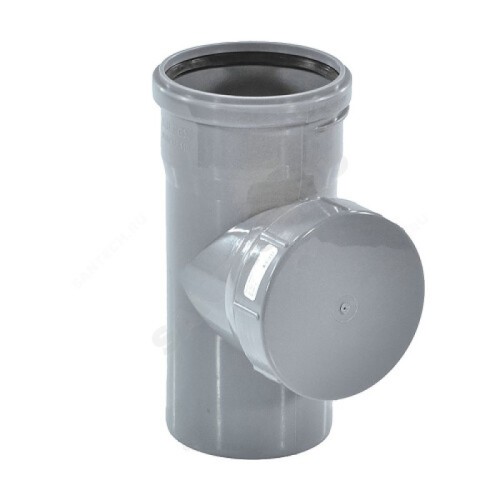 Ревизия канализационная PP-H с крышкой серая Дн 50 б/нап в/к VALFEX в Кемерово