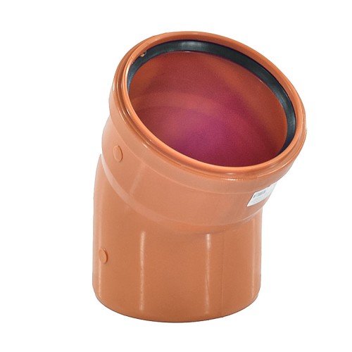 Отвод канализационный PP-B коричневый Дн 110 45гр б/нап в/к VALFEX в Кемерово