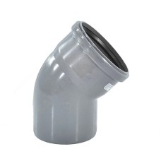 Отвод канализационный PP-MD светло-серый Дн 110 45гр (DN100) бесшумный б/нап в/к Ostendorf Skolan dB SKB