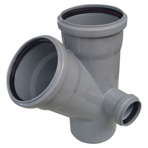 Крестовина PP-H двухплоскостная левая/правая/тыл серая Дн 110-110-50 45гр б/нап RTP (РосТурПласт) 2 в Кемерово