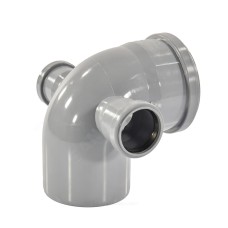 Отвод канализационный PP-H Дн 110-50-50 45гр с выходом левый и правый серый б/нап в/к RTP (РосТурПласт)