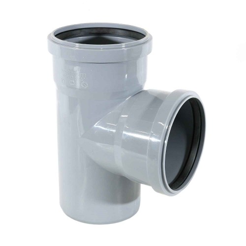 Тройник канализационный PP-MD светло-серый Дн 160-160 45гр (DN150-150) бесшумный б/нап в/к Ostendorf Skolan dB SKEA в Кемерово