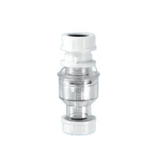 Клапан обратный PP-H вертикальный компрессионный белый McAlpine 19 мм