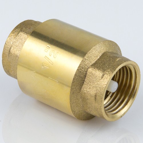 Клапан обратный латунный осевой пружинный с внутренней резьбой 1,6 МПа 20х49 мм в Кемерово
