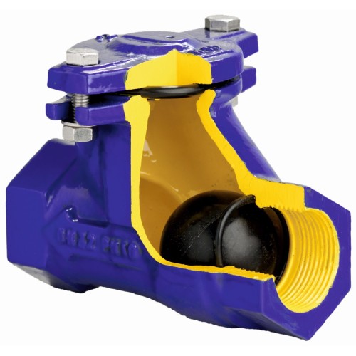 Клапан обратный чугунный Y-тип с внутренней резьбой NBR 1,6 МПа D-022S ABRA 25х120 мм в Кемерово