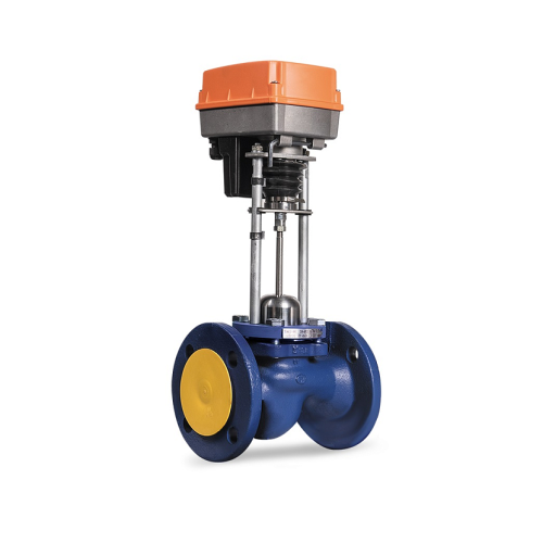 Клапан запорно-регулирующий чугуный односедельный с электроприводом фланцевый 1,6 МПа TRV Теплосила 40х200 мм в Кемерово