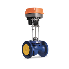 Клапан запорно-регулирующий чугуный односедельный с электроприводом фланцевый 1,6 МПа TRV Теплосила 20х150 мм