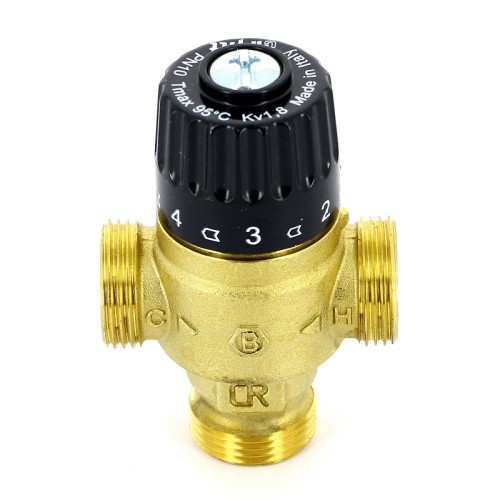 Клапан смесительный латунный термостатический трехходовой с наружной резьбой 0,5 МПа 353G Uni-Fitt 25 мм 1" в Кемерово