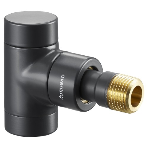 Клапан термостатический угловой Ду-15 (1/2") Ру-10 ВР-НР (ВН-НАР) черный серия E Oventrop в Кемерово