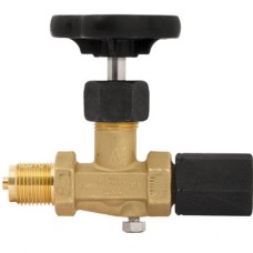 Клапан запорный игольчатый с маховиком стальной с внутренней-наружной резьбой 2,5 МПа ЭКОМЕРА 15 мм 1/2"