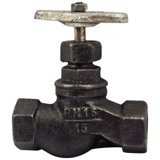 Клапан запорный чугунный с внутренней резьбой 1,6 МПа 15кч18п Китай 65х260 мм