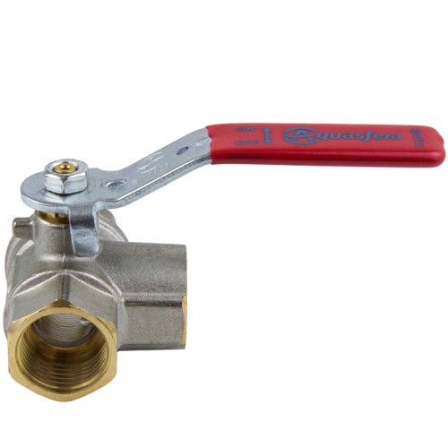 Кран запорный латунный трехходовой стандартнопроходной с ручкой-рычагом ВР (ВН) Ру 25 Ideal 128 Itap 15 мм 1/2" в Кемерово