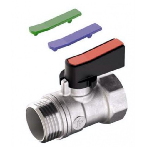 Кран запорный латунный полнопроходной с ручкой-флажком ВР-НР Ру 16 R694 Giacomini 15х46 мм 1/2" в Кемерово