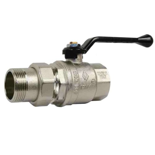 Кран запорный латунный полнопроходной с ручкой-рычагом ВР-НР Ру 50 Bugatti 915 Bugatti 15 мм 1/2" в Кемерово