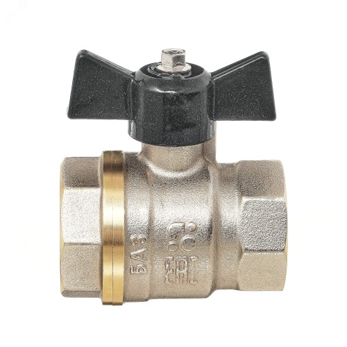 Кран запорный латунный полнопроходной с ручкой-бабочкой ВР (ВН) Ру 50 Bugatti 912 Bugatti 15 мм 1/2" в Кемерово