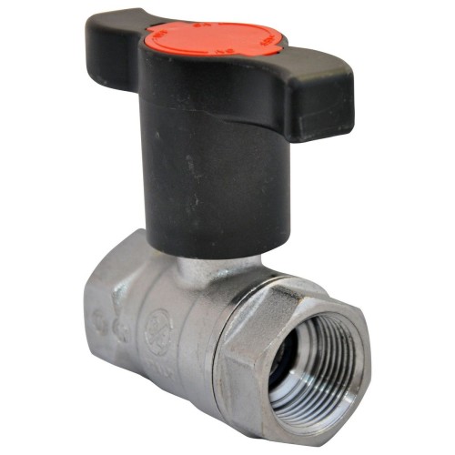 Кран запорный латунный с Т-рукояткой стандартнопроходной с ручкой-рычагом ВР-накидная гайка Ру 16 Optibal Oventrop 20 мм 3/4" в Кемерово