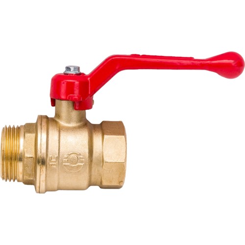 Кран запорный латунный стандартнопроходной с ручкой-рычагом ВР-НР Ру 25 RTP (РосТурПласт) 15 мм 1/2" в Кемерово