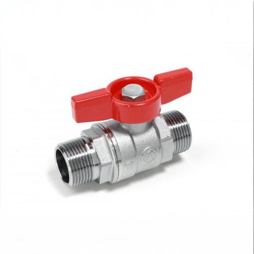 Кран запорный латунный стандартнопроходной с ручкой-бабочкой НР Ру 42 R253D Giacomini 10х58 мм 3/8" в Кемерово