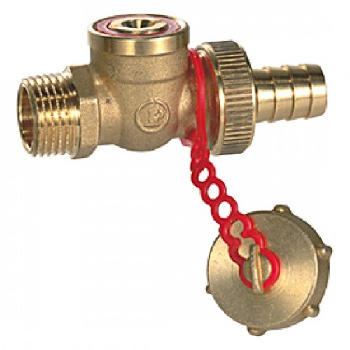 Кран шаровый латунный сливной стандартнопроходной со штуцером НР Ру 10 R608 Giacomini 15х78 мм 1/2" в Кемерово