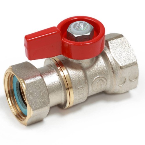 Кран запорный латунный стандартнопроходной с ручкой-флажком ВР-накидная гайка Ру 16 R251 Giacomini 15х68 мм 1/2" в Кемерово