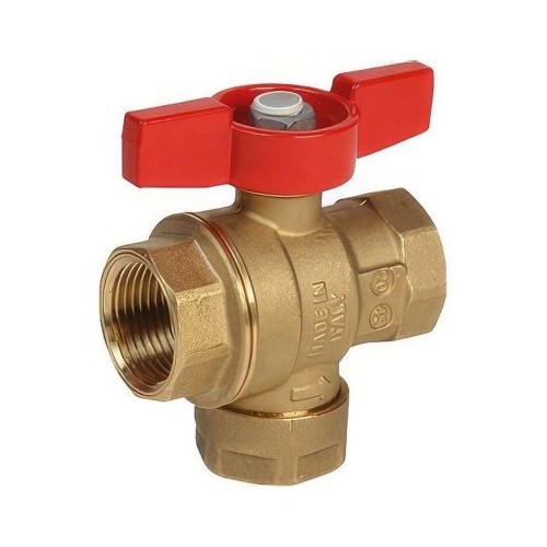 Кран запорный латунный с фильтром полнопроходной с ручкой-бабочкой ВР (ВН) Ру 32 R701 Giacomini 20 мм 3/4" в Кемерово