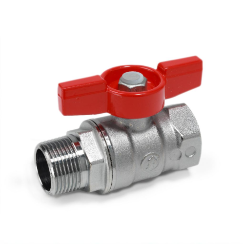 Кран запорный латунный полнопроходной с ручкой-бабочкой ВР-НР Ру 42 R914 Giacomini 10х59 мм 3/8" в Кемерово