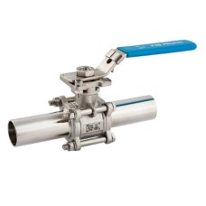 Кран шаровый нержавеющий под приварку полнопроходной Ру 16 AISI 316 NK-BE NK 100х326 мм