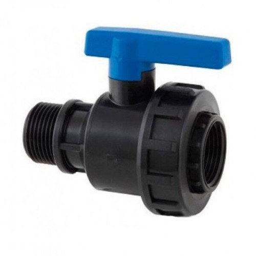 Компрессионный кран ПНД Дн 1/2"-1/2" ВР-НР (ВН-НАР) Ру-10 RTP (РосТурПласт) в Кемерово