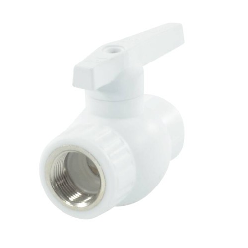 Кран полипропиленовый PP-R запорный прямой стандартнопроходной ВР (ВН) белый ручка-рычаг Ру 25 VALFEX 25 мм 3/4" ГОСТ 32415-2013 в Кемерово