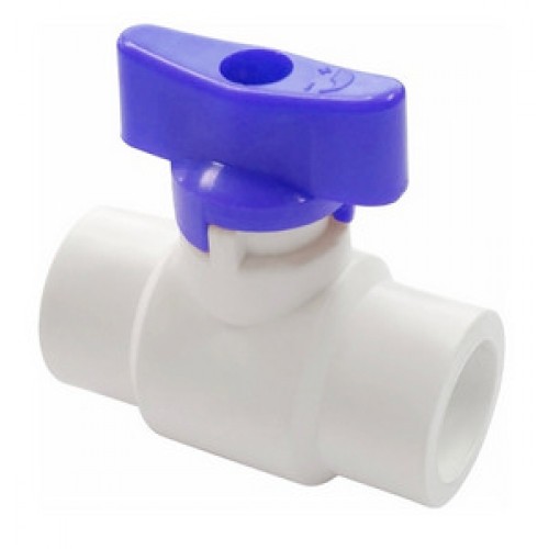 Кран полипропиленовый PP-R запорный прямой стандартнопроходной с внутренней пайкой белый ручка-бабочка Ру 25 VALFEX 20 мм ГОСТ 32415-2013 в Кемерово