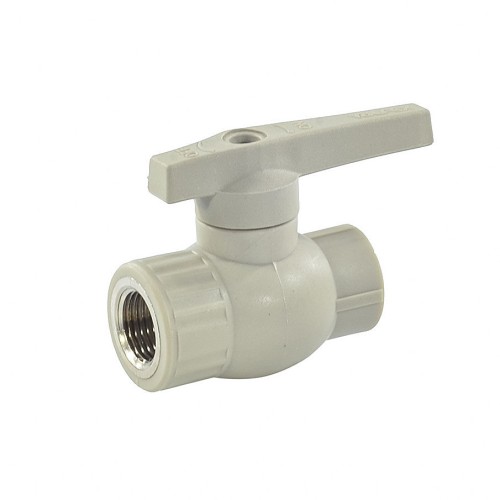 Кран полипропиленовый PP-R запорный прямой стандартнопроходной с внутренней пайкой серый ручка-рычаг Ру 10 Ultra Pro Aqua 63 мм ГОСТ 32415-2013 в Кемерово