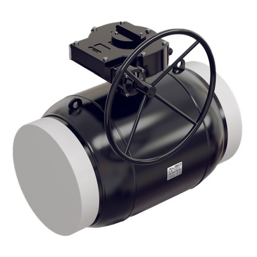 Кран запорный стальной под приварку с редуктором стандартнопроходной Ст20 КШ.П. ALSO 350х730 мм