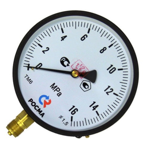 Манометр радиальный диаметр 100мм 0-16 кгс/см2 (0-1,6 МПа) G1/2" ТМ-510Р.00 Росма в Кемерово