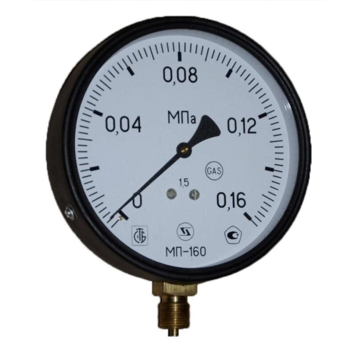 Манометр радиальный диаметр 160мм 0-6 кгс/см2 (0-0,6 МПа) G1/2" МП-160 Завод теплотехнических приборов в Кемерово