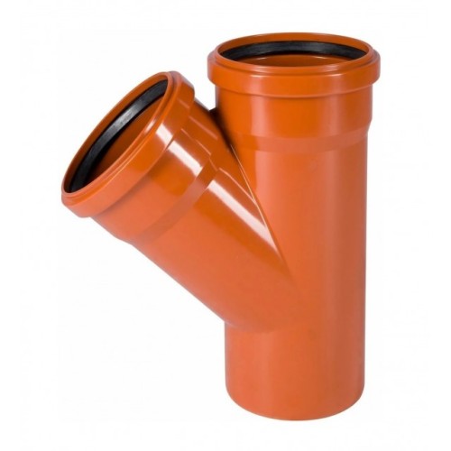 Тройник НПВХ (ПВХ) с раструбом Дн 500-315 45гр коричневый безнапорный в/к Ostendorf KGEA в Кемерово