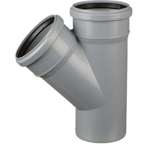 Тройник НПВХ (ПВХ) с раструбом Дн 50-50 45гр серый безнапорный в/к ТУ 6-49-33-92 Агригазполимер в Кемерово