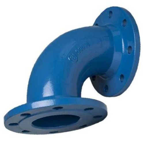 Отвод фланцевый ОФ Ду-300 45 градусов (L=400) ВЧШГ с ЦПП цинк+AL ГОСТ ISO 2531-2012 в Кемерово