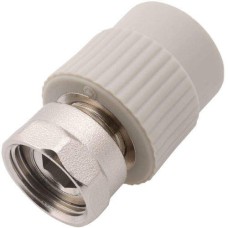 Переход PP-R серый с накидной гайкой Дн 25-3/4" Wavin Ekoplastik