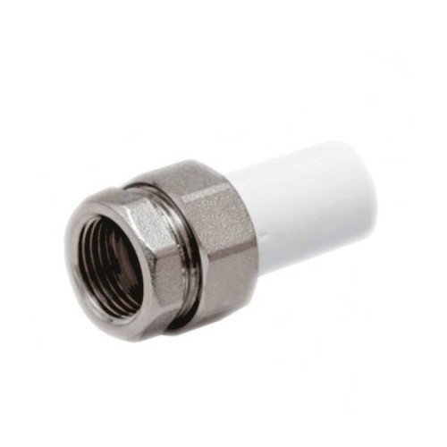 Соединитель PP-R с накидной гайкой Дн 20-3/4" белый Pro Aqua в Кемерово