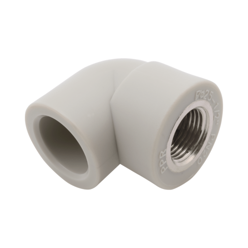 Угольник PP-R комбинированный серый ВР (ВН) Дн 16-1/2" 90 гр Wavin Ekoplastik в Кемерово