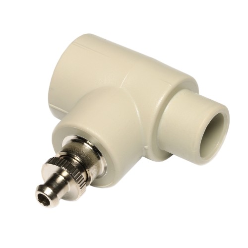 Штуцер PP-R серый с выпускным вентилем Дн 25 Wavin Ekoplastik в Кемерово