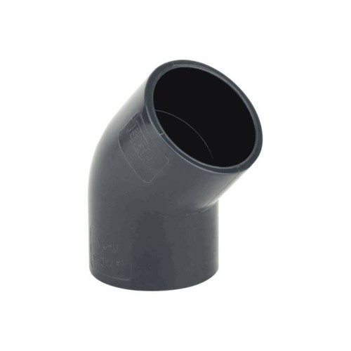 Отвод ПВХ клеевой Дн 110 45гр Ру-16 серый напорный Aquaviva в Кемерово