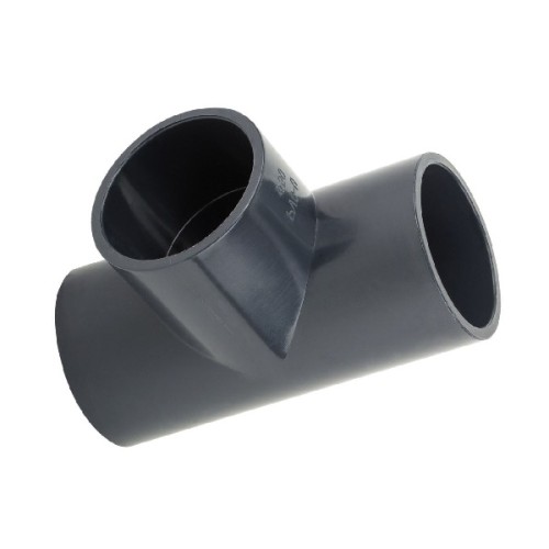 Тройник ПВХ клеевой Дн 50 90гр Ру-16 серый напорный Aquaviva в Кемерово