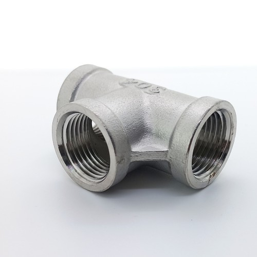 Тройник нержавеющий муфтовый резьбовой соединительный ВР (ВН) Ру 16 AISI 304 80 мм 3"