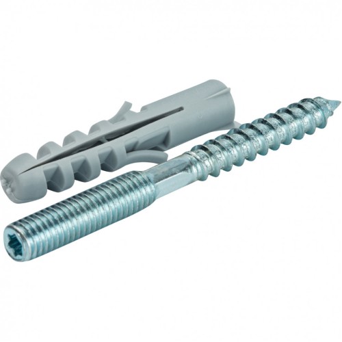 Шпилька стальная сантехническая М8х100 с дюбилем М10х50 STOUT в Кемерово