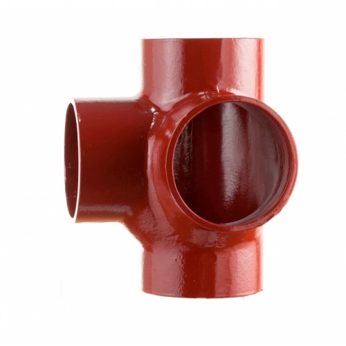 Крестовина двухплоскостная чугунная SML Ду 100-100-100 88гр безраструбная Китай в Кемерово