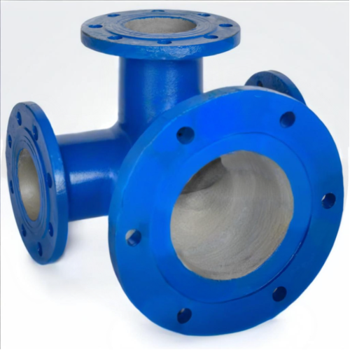 Тройник с пожарной подставкой фланцевый ППТФ Ду 600-600 (L=1100-550) ВЧШГ с ЦПП цинк+AL ГОСТ ISO 2531-2012 в Кемерово