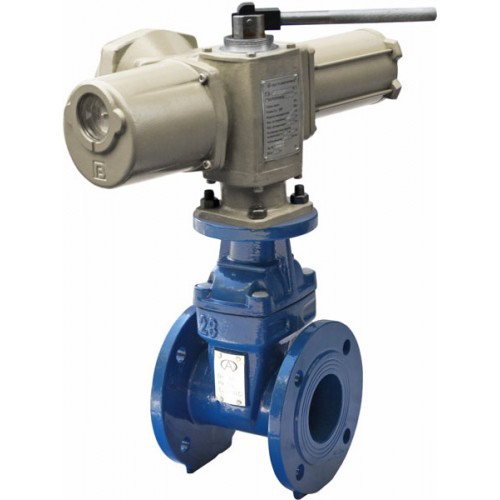 Задвижка чугунная с электроприводом ГЗ 380В и выдвижным шпинделем 30ч906бр 150х280 мм в Кемерово